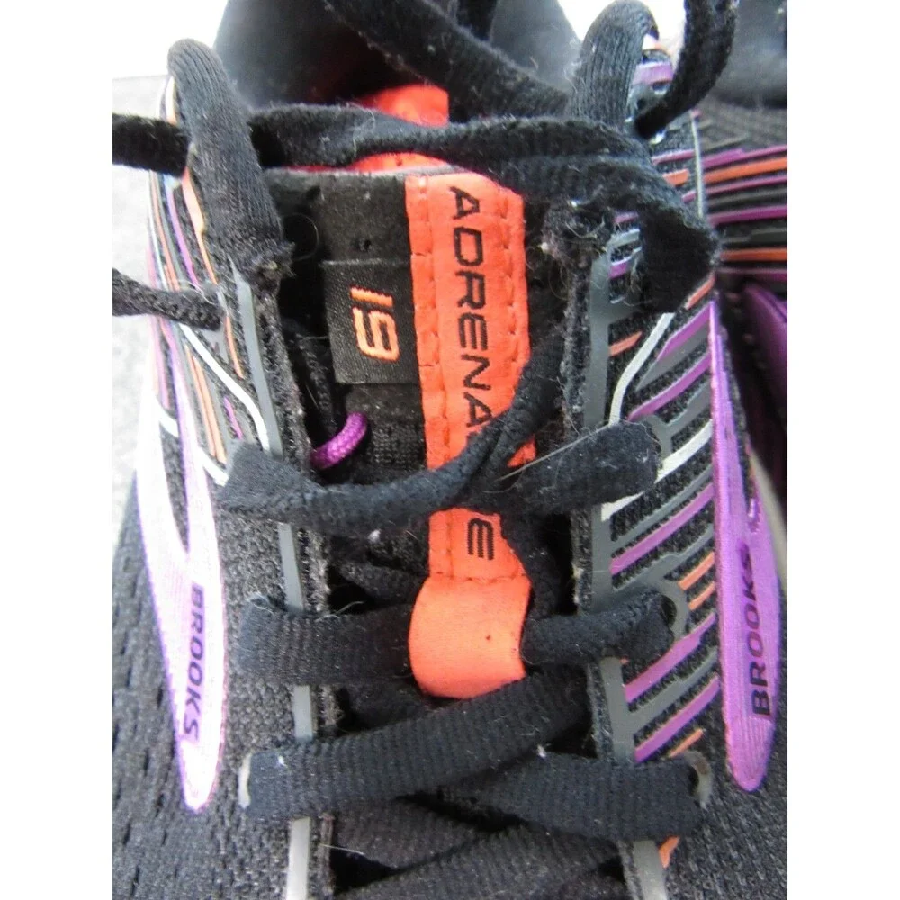 Brooks Adrenaline GTS 19 Women's Sz. 7.5 Black Purple Running Shoes 1202841B080